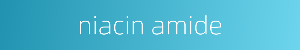 niacin amide的同义词