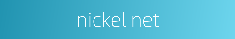 nickel net的同义词