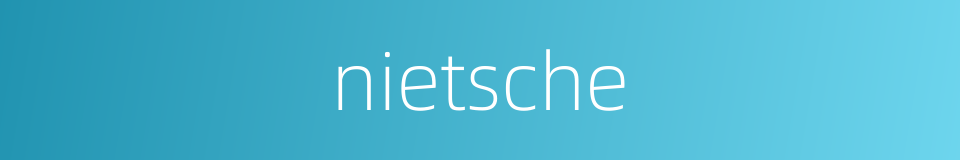 nietsche的同义词