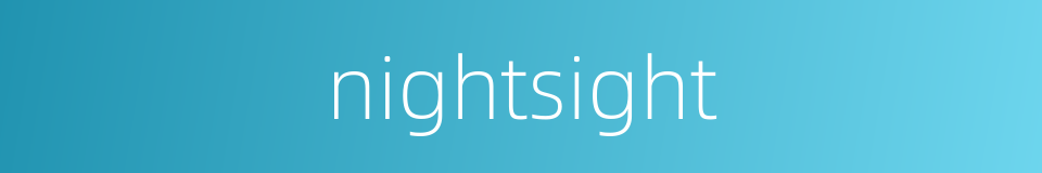 nightsight的同义词