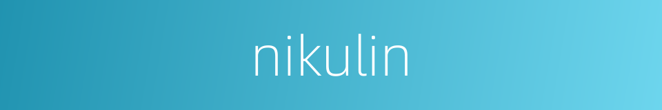 nikulin的同义词