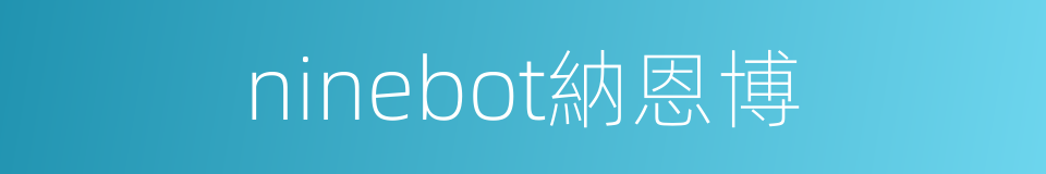 ninebot納恩博的同義詞