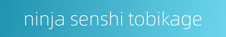 ninja senshi tobikage的同义词