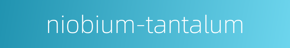 niobium-tantalum的同义词