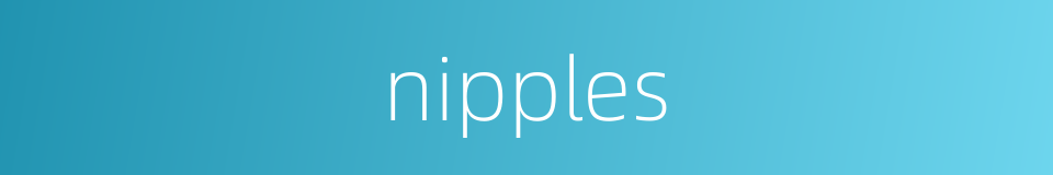 nipples的同义词