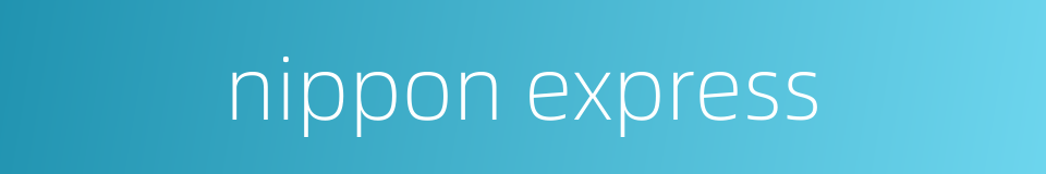nippon express的同义词
