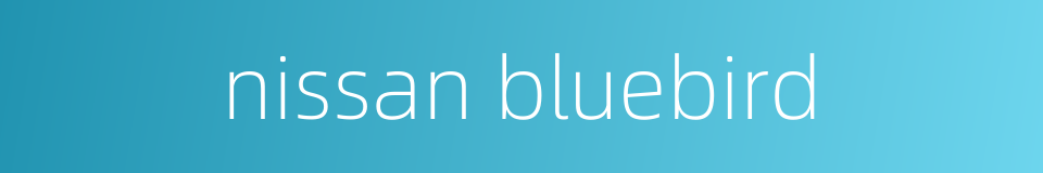 nissan bluebird的同义词