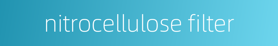 nitrocellulose filter的同义词