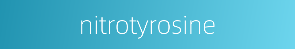 nitrotyrosine的同义词