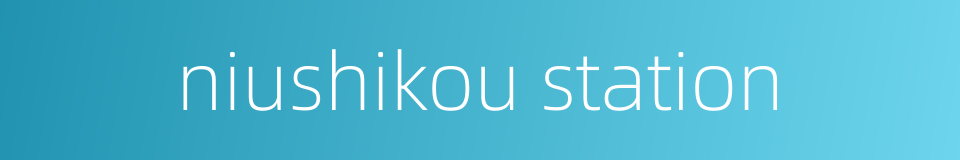 niushikou station的同义词