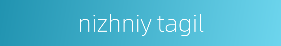nizhniy tagil的同义词