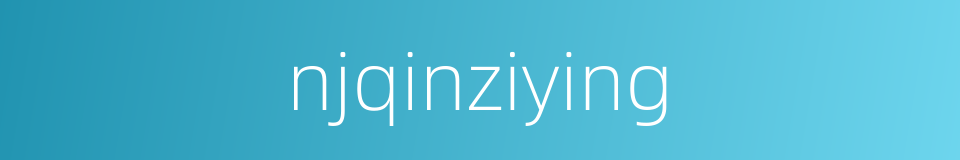 njqinziying的同义词