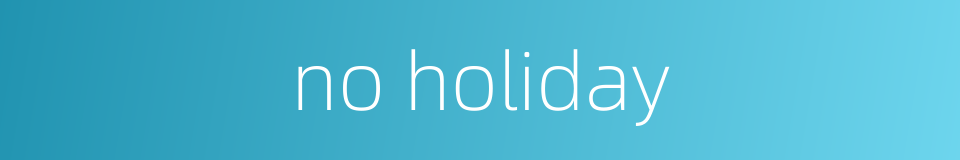 no holiday的同义词