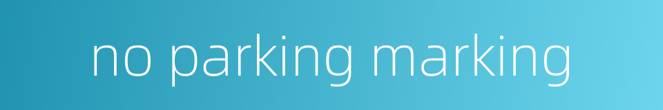 no parking marking的同义词