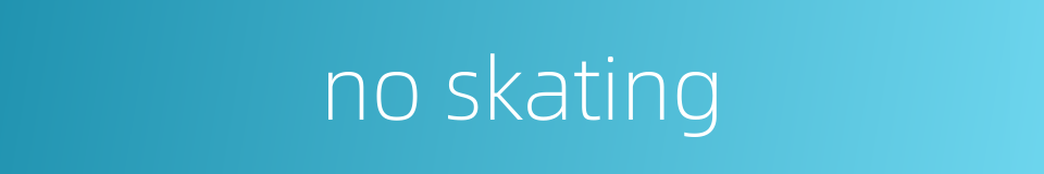 no skating的同义词