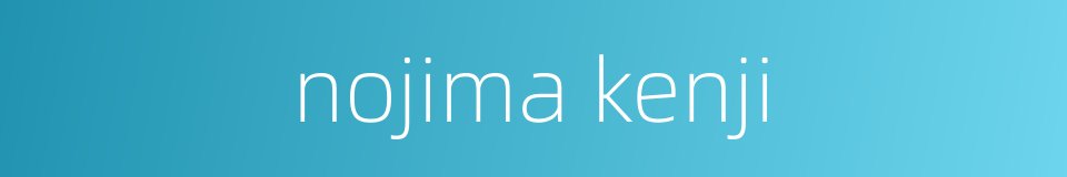 nojima kenji的同义词