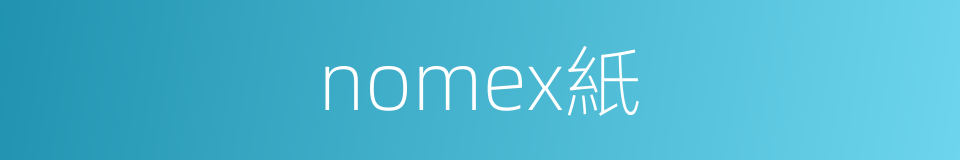 nomex紙的同義詞