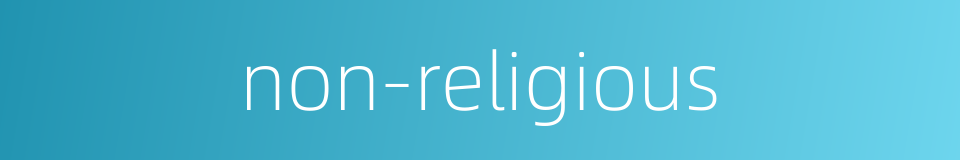non-religious的同义词