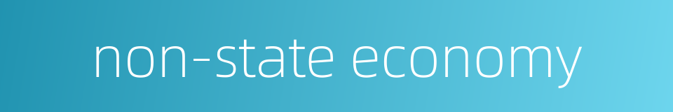 non-state economy的同义词