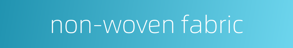 non-woven fabric的同义词