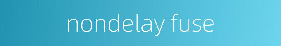 nondelay fuse的同义词