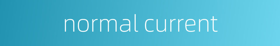 normal current的同义词