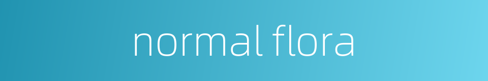 normal flora的同义词