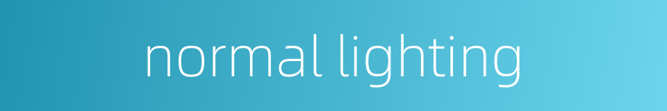normal lighting的同义词