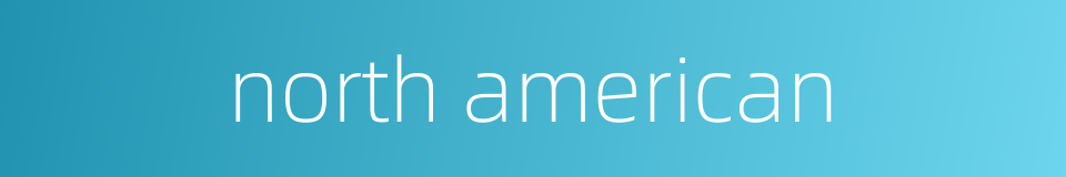north american的同义词
