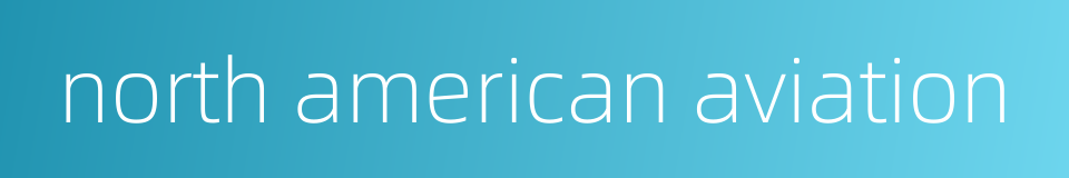 north american aviation的同义词