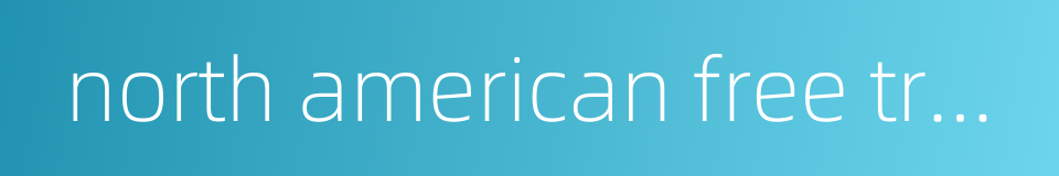 north american free trade area的同义词
