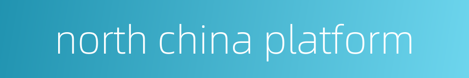 north china platform的同义词