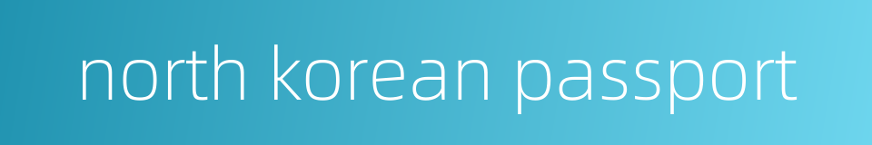 north korean passport的同义词