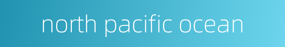north pacific ocean的同义词