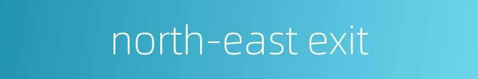 north-east exit的同义词