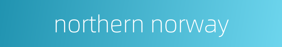 northern norway的同义词