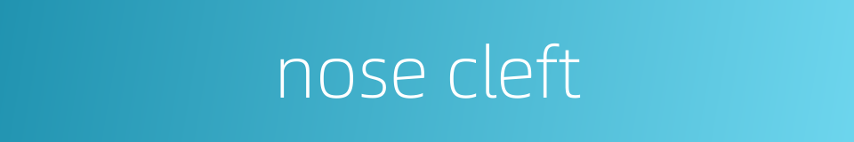 nose cleft的同义词