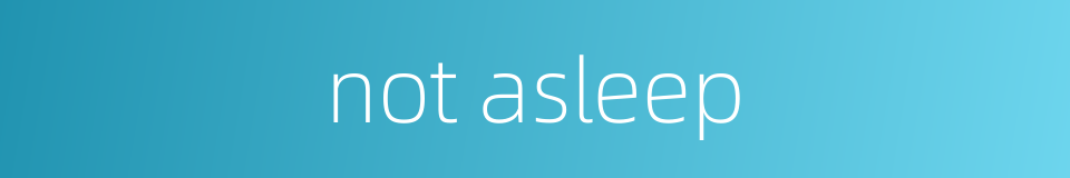 not asleep的同义词