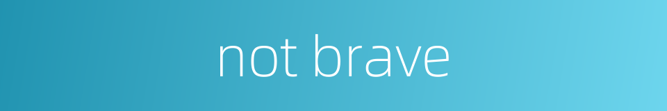 not brave的同义词
