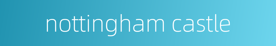 nottingham castle的同义词