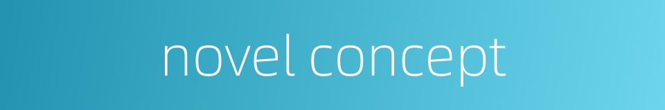 novel concept的同义词