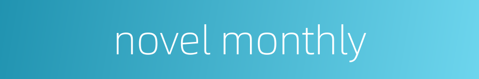 novel monthly的同义词