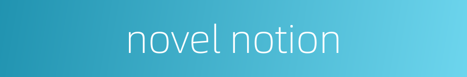 novel notion的同义词