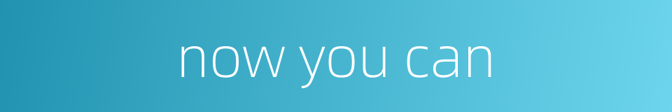 now you can的同义词