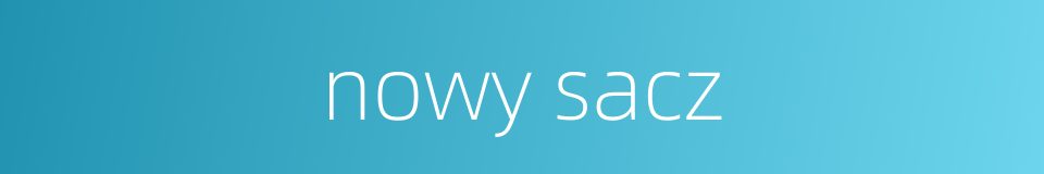 nowy sacz的同义词