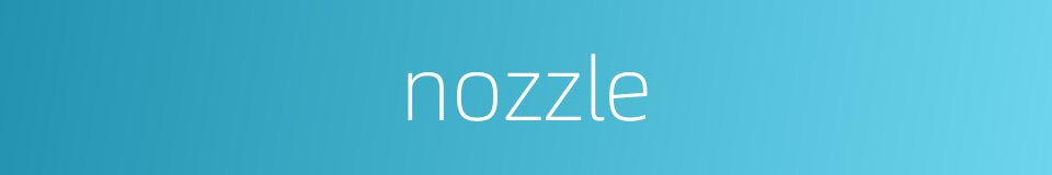 nozzle的意思