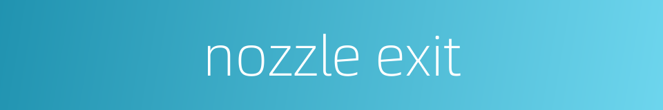 nozzle exit的同义词