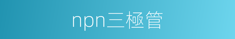 npn三極管的同義詞
