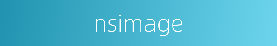 nsimage的同义词