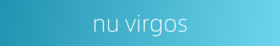 nu virgos的同义词